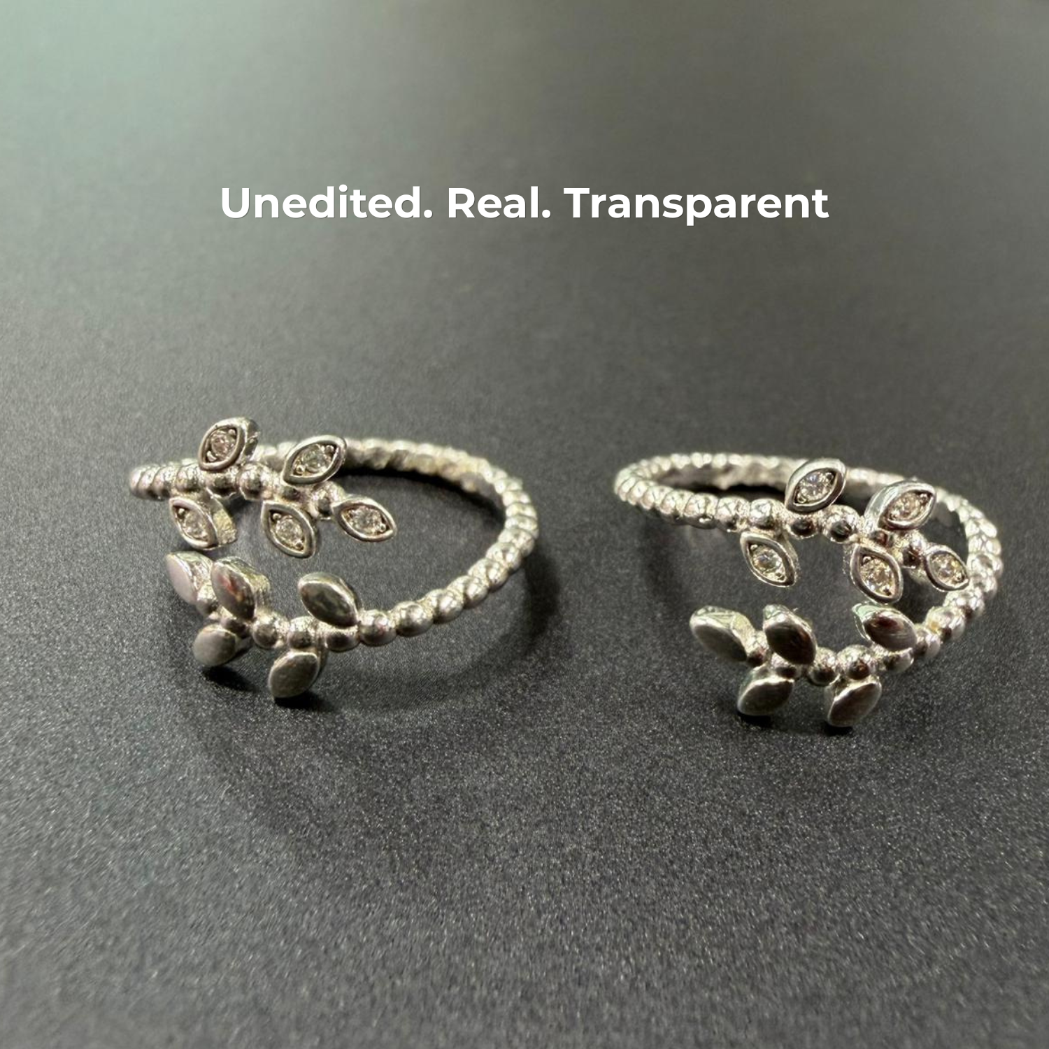 Sparkling Leaf Branch Adjustable 925 Silver Toe Ring