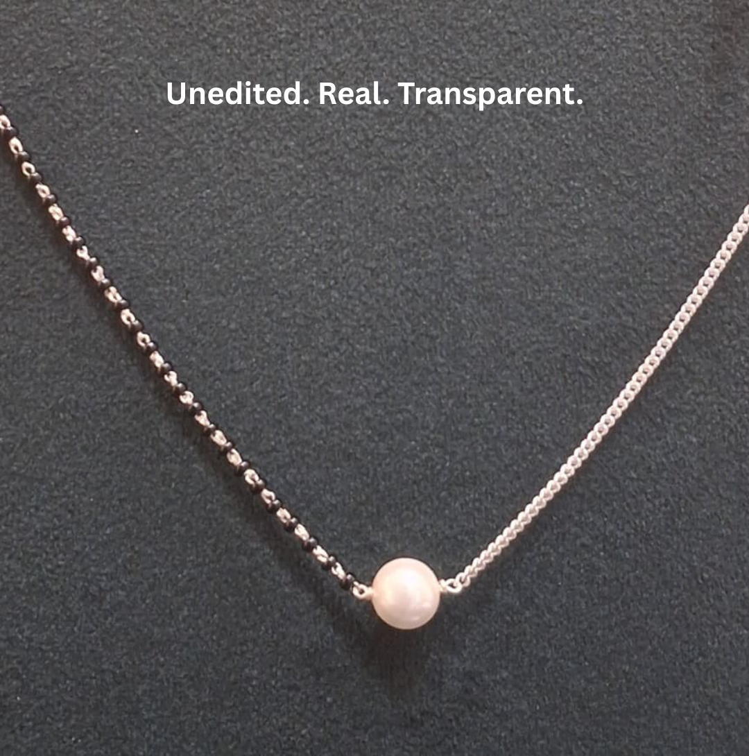 925 Silver Pearl Drop Mangalsutra