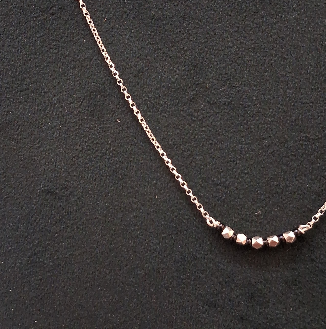 925 Silver Faceted Chain Mangalsutra