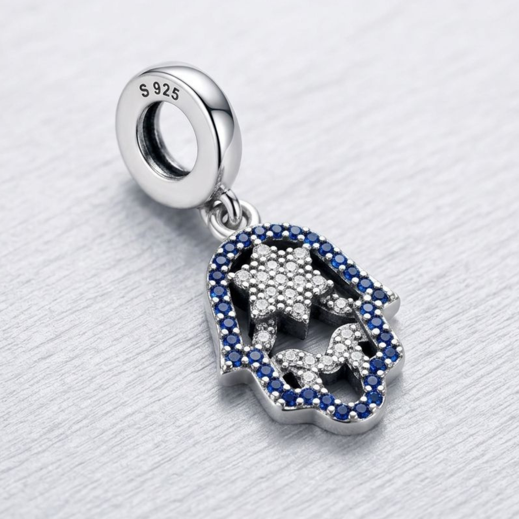 925 Silver Hamsa Protection Charm