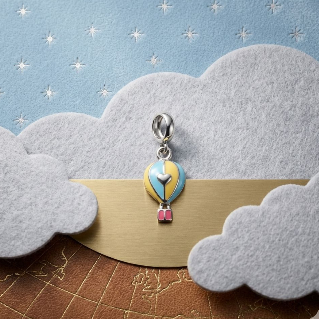 925 Silver Pastel "Adventure is Out There" Balloon Charm
