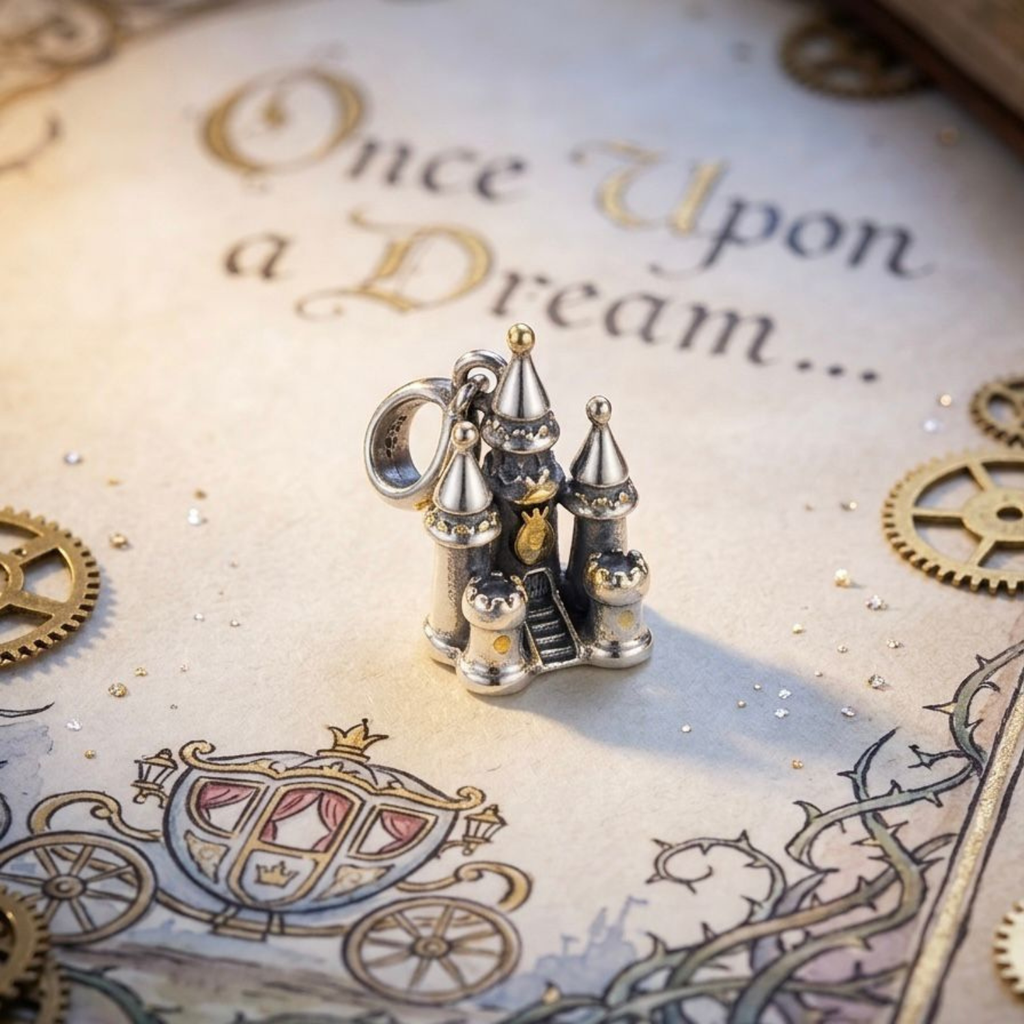 925 Silver Enchanted Fairytale Castle Charm