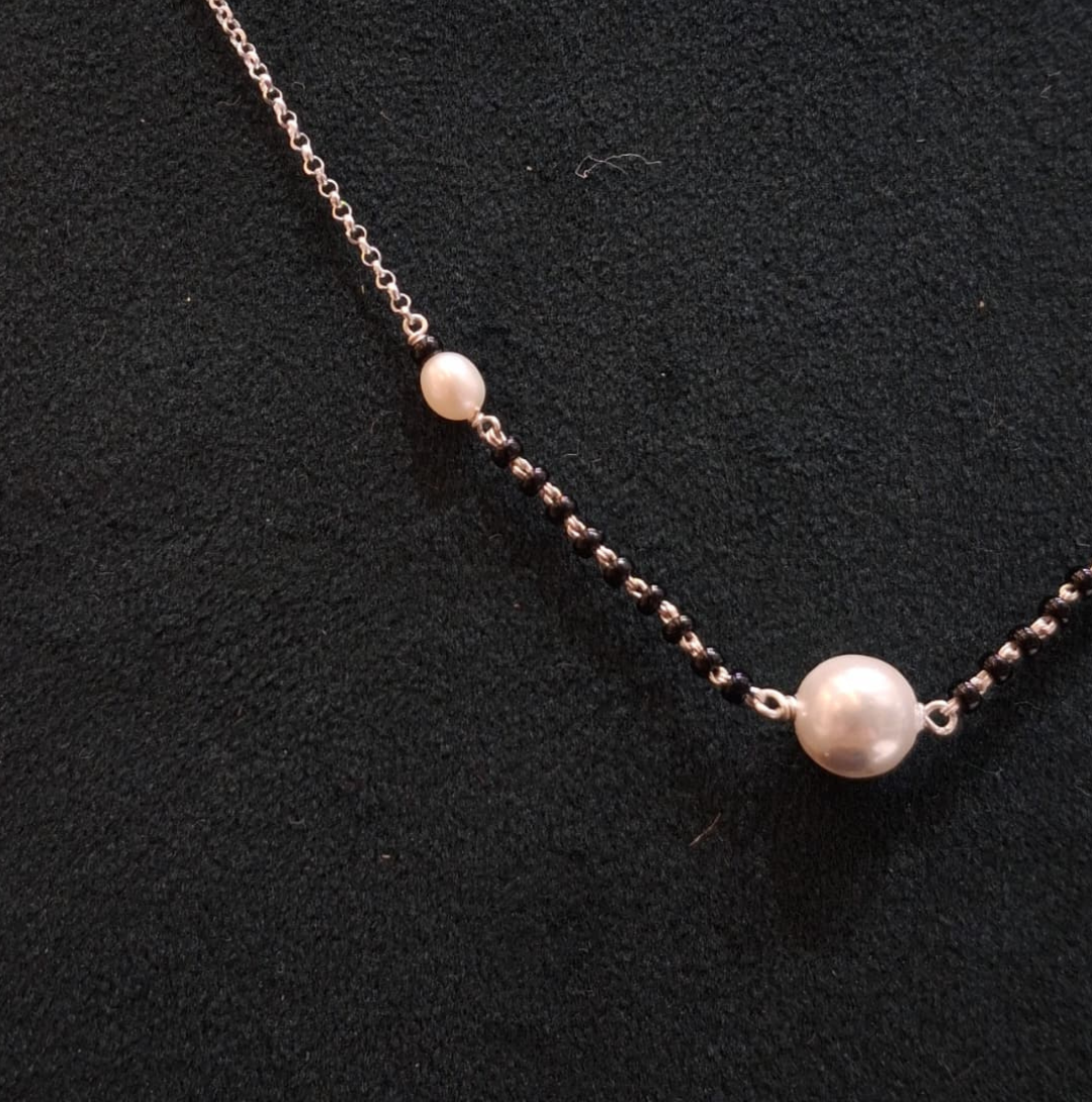 925 Silver Pearl Trio Mangalsutra