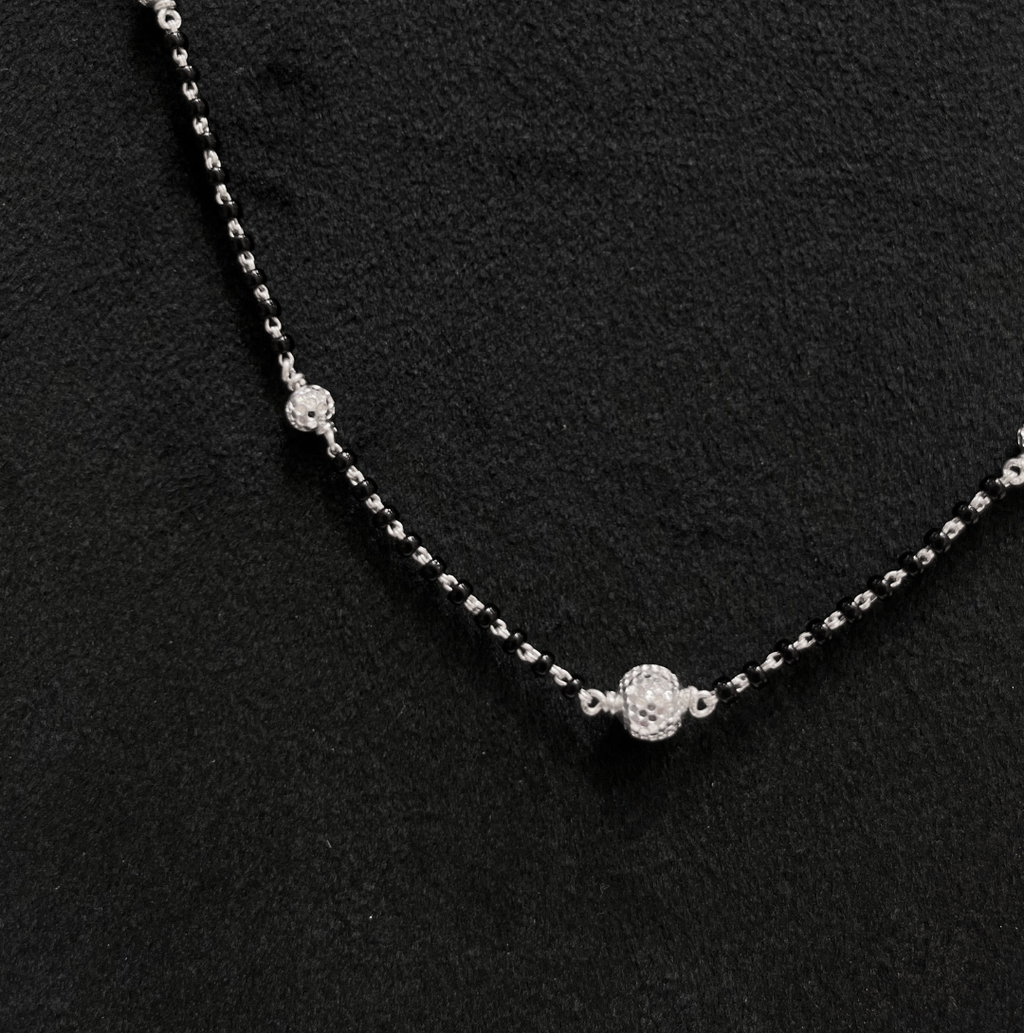 925 Silver Classic Silver Bead Mangalsutra