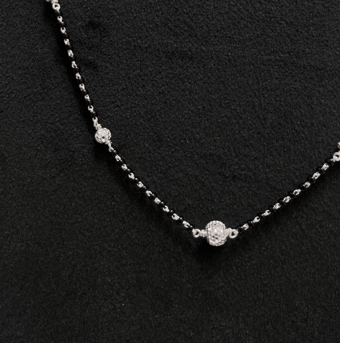 925 Silver Classic Silver Bead Mangalsutra