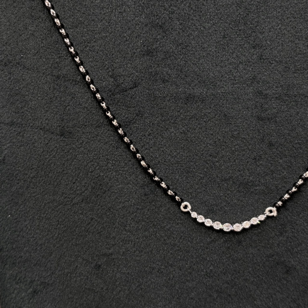 925 Silver CZ Pendant Mangalsutra
