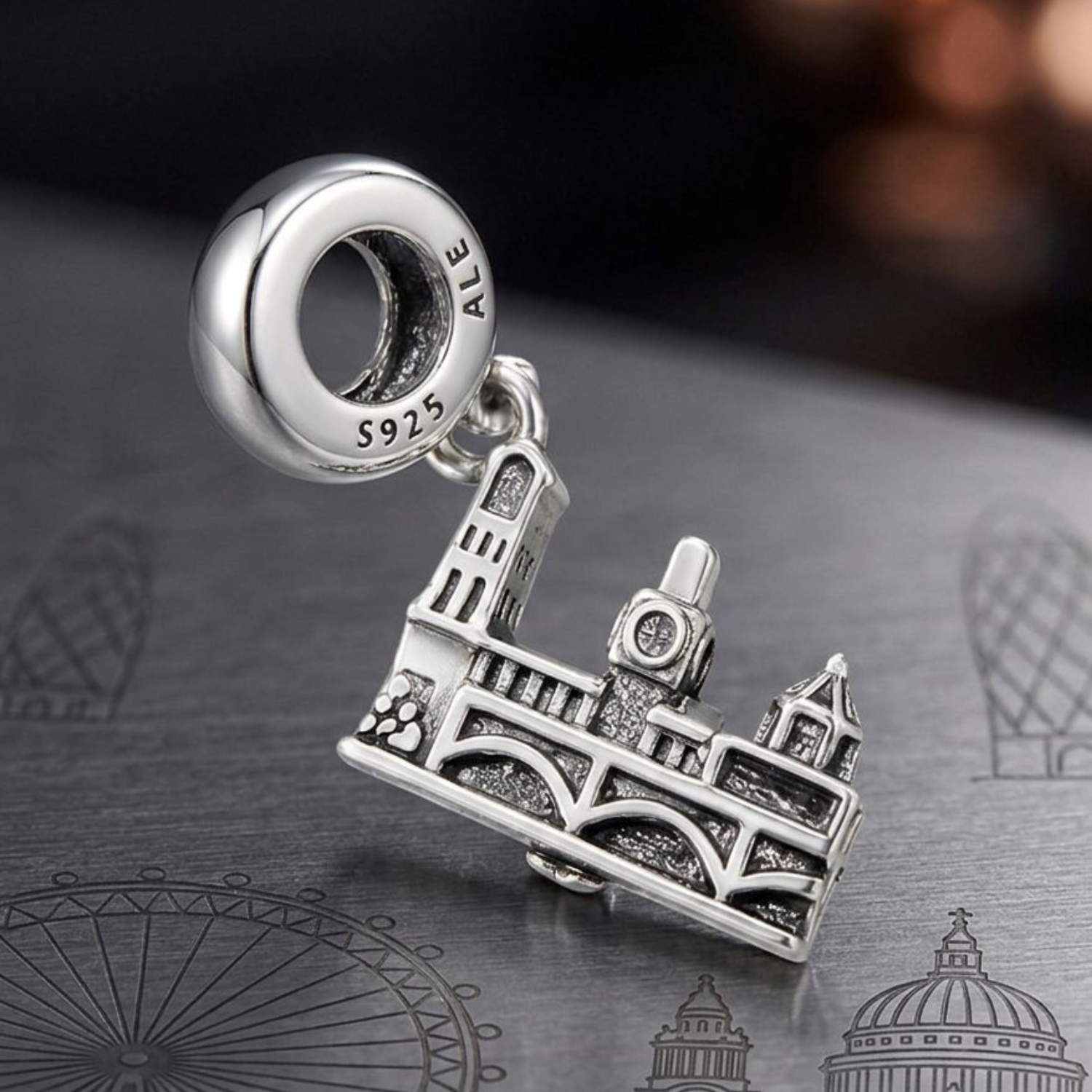 925 Silver London Landmark Bridge Dangle Charm