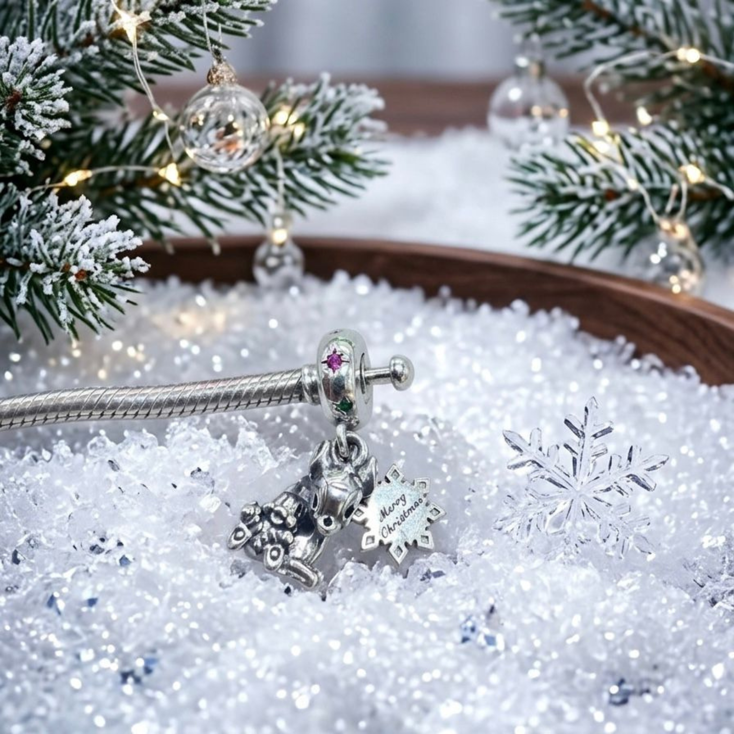 925 Silver Winter Wonderland Fawn Charm