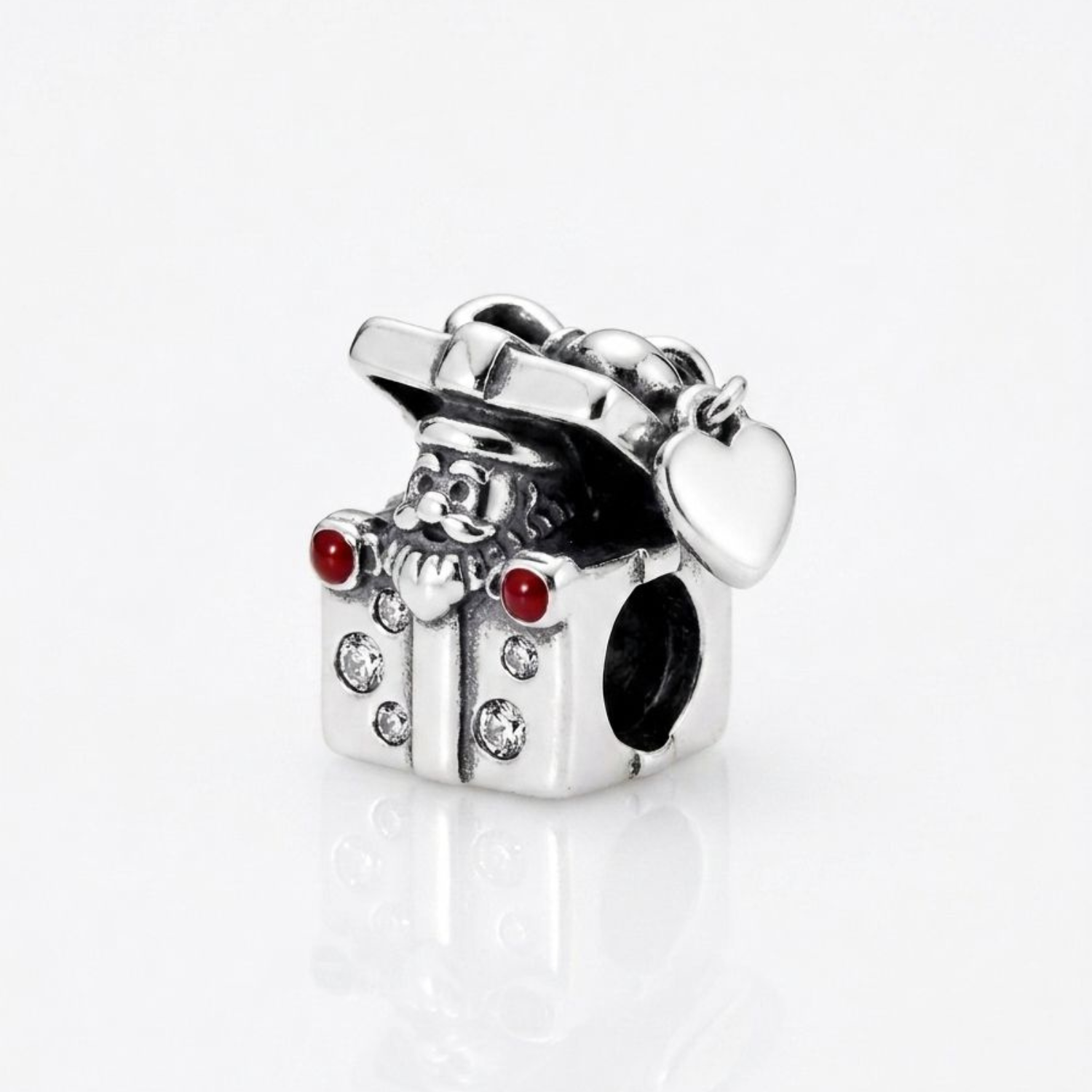 925 Silver Surprise Santa in Giftbox Charm