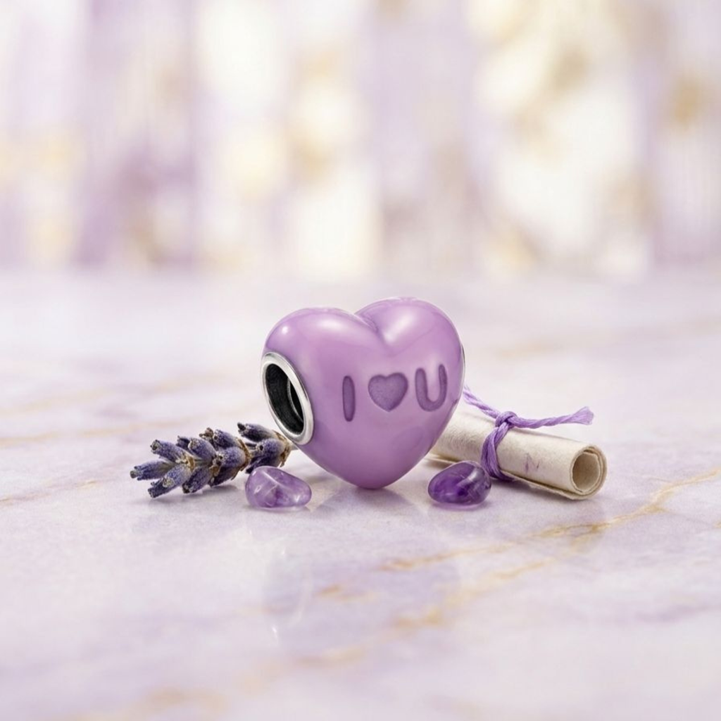925 Silver "Baby Girl" Color-Changing Heart Charm