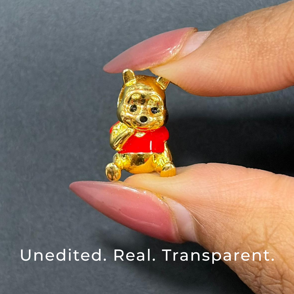 925 Silver Heartful "Bear" Charm