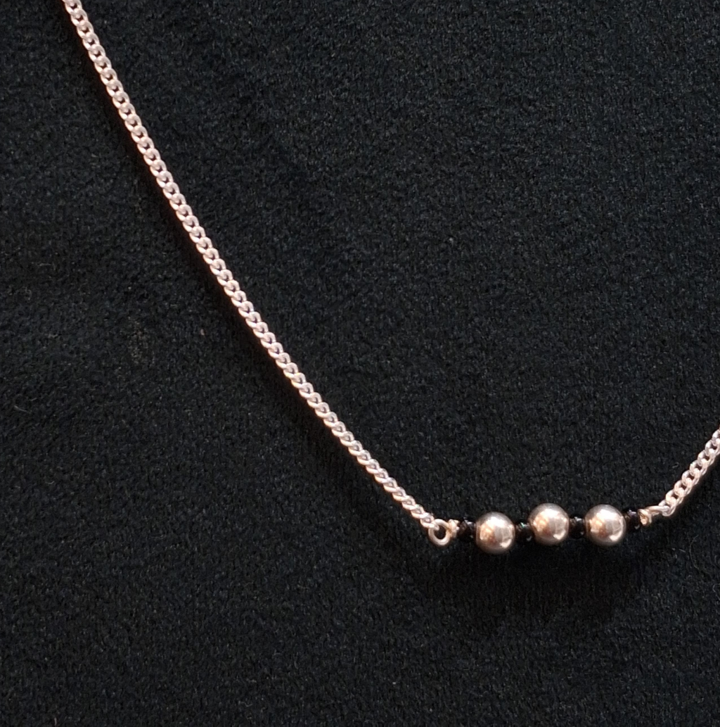 925 Silver Trio Bead Mangalsutra