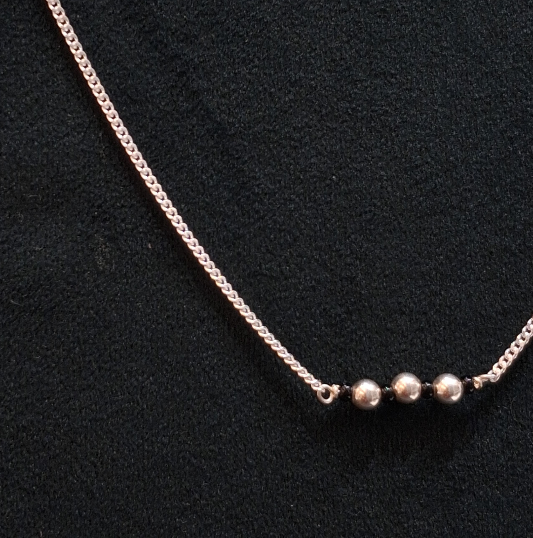 925 Silver Trio Bead Mangalsutra