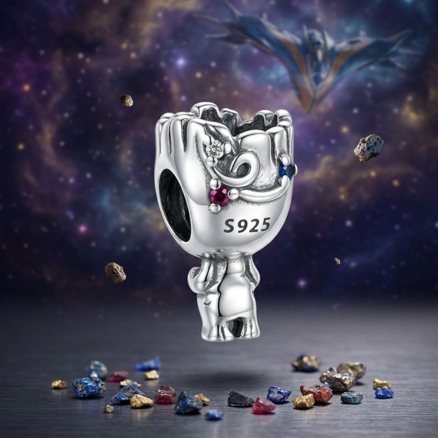 925 Silver Cosmic Forest Guardian Charm