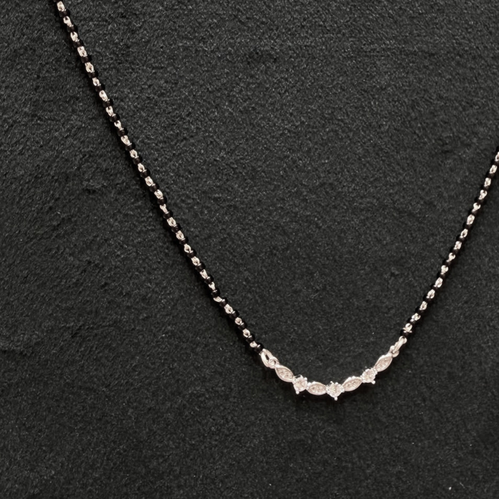 925 Silver Marquise Mangalsutra