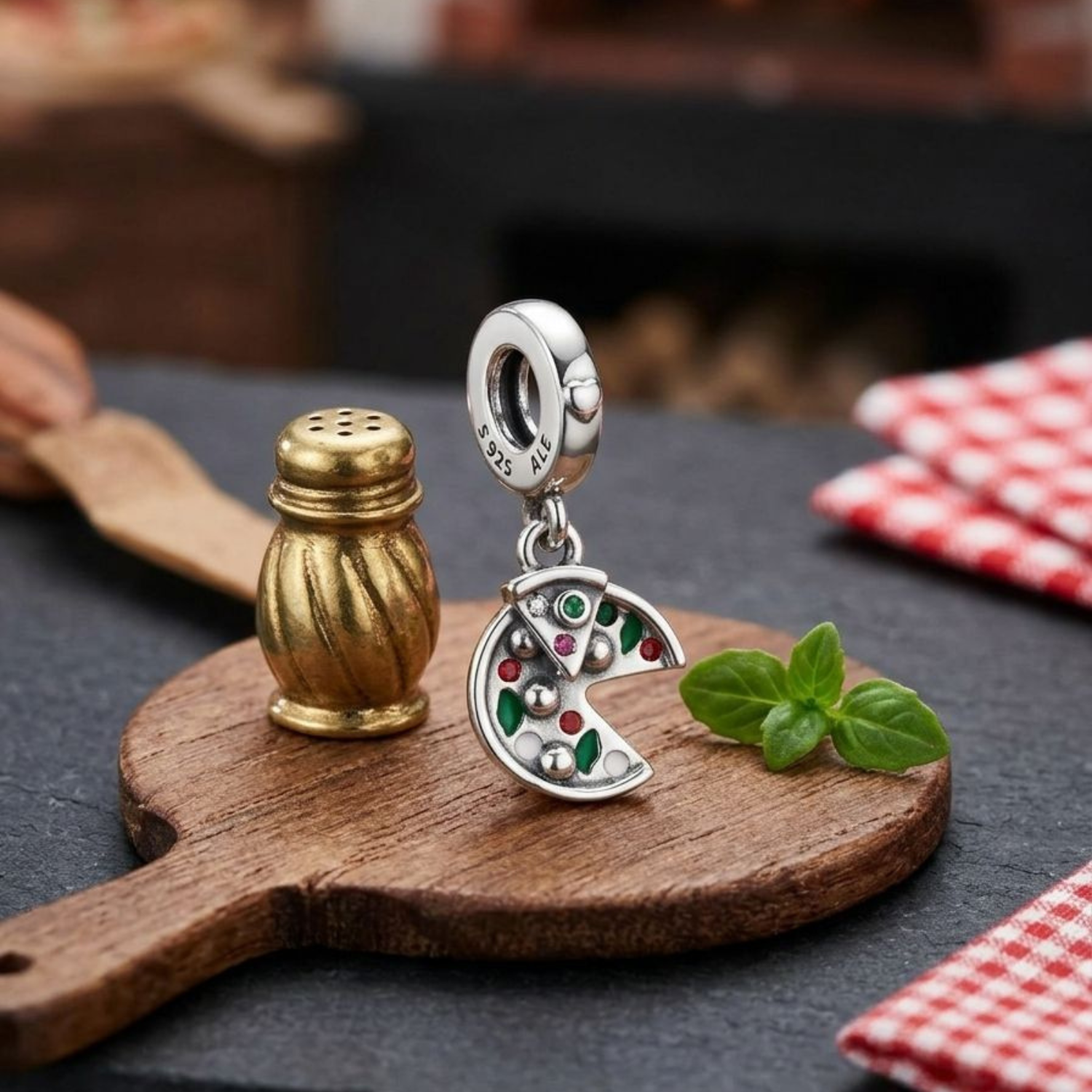 925 Silver Pizza Slice Charm – Foodie Dangle