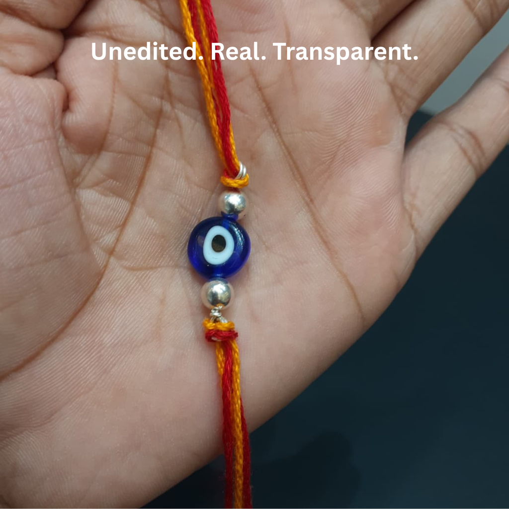 925 Silver Minimal Evil Eye Rakhi