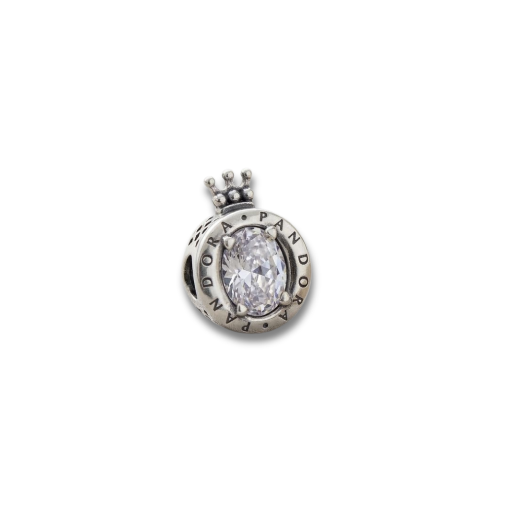 925 Silver Regal Crown Sparkling O Charm
