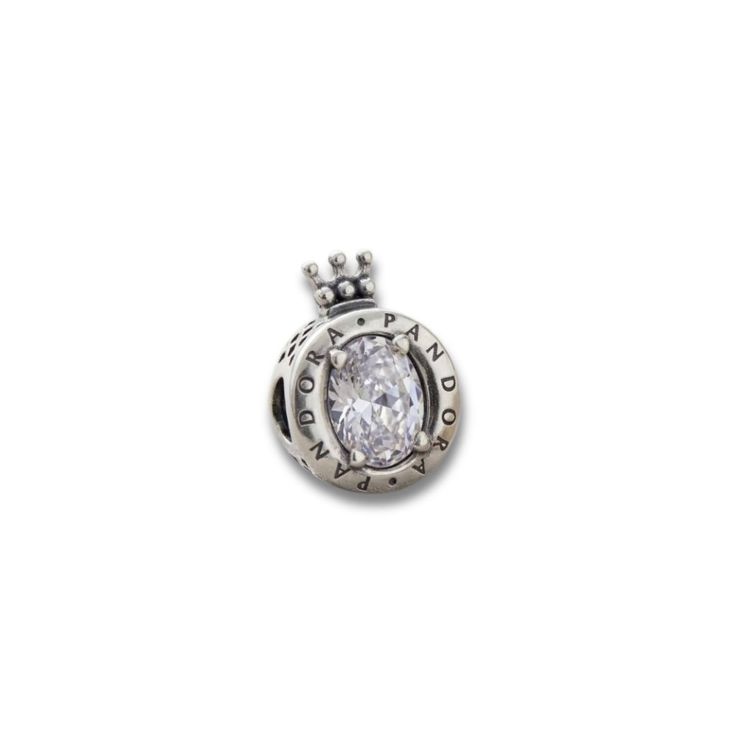 925 Silver Regal Crown Sparkling O Charm