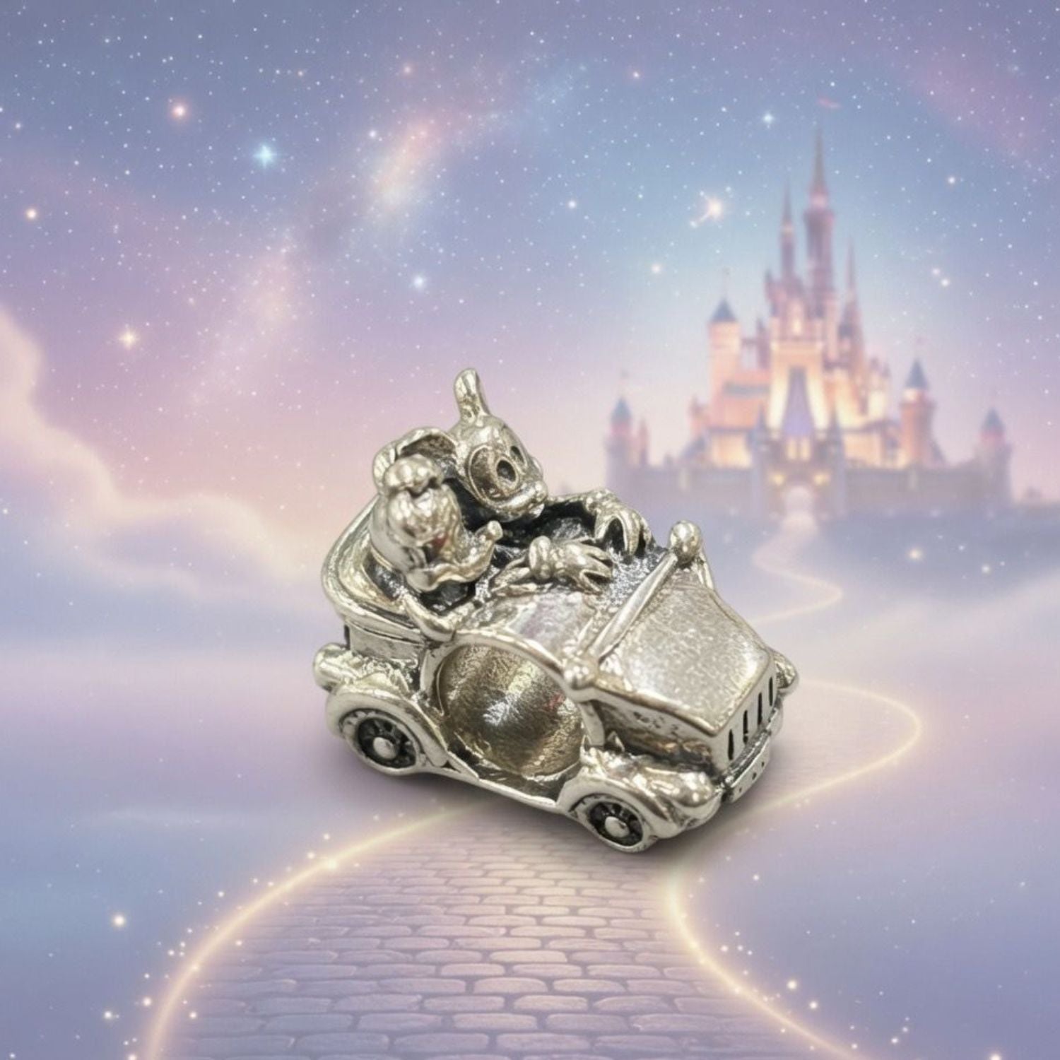 925 Silver Mickey & Minnie Vintage Roadtrip Charm