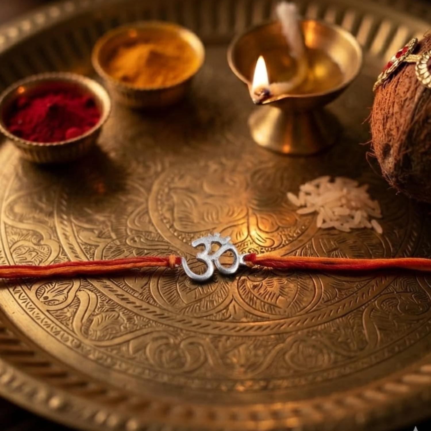 925 Silver Om Rakhi