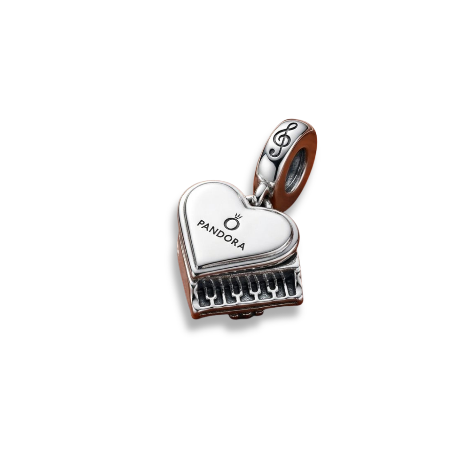 925 Silver Melodic Grand Piano Heart Charm