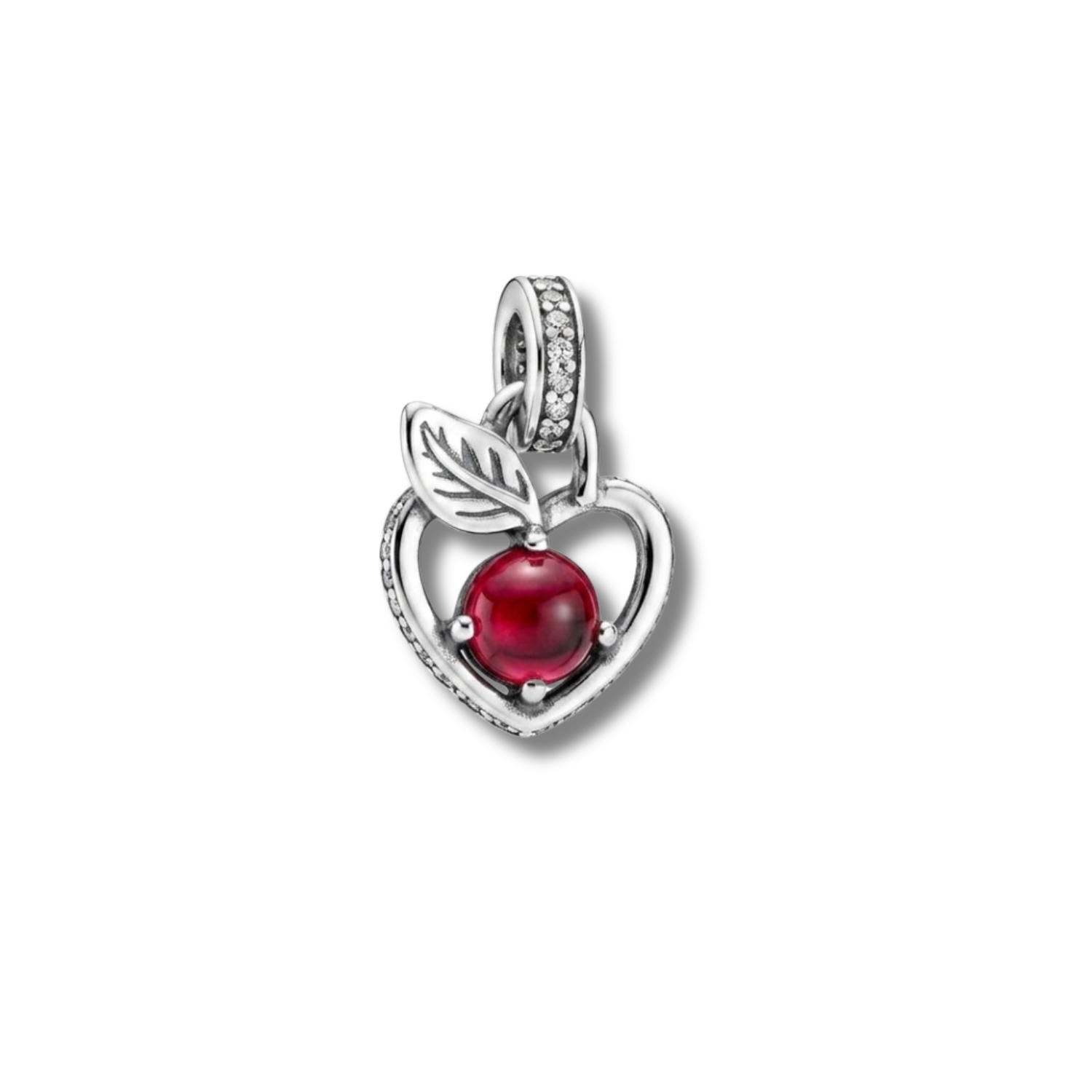 925 Silver Forbidden Apple Heart Charm