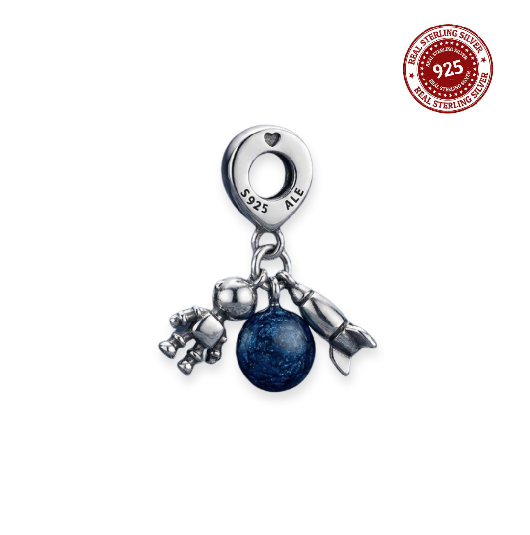 925 Silver Space Explorer Triple Dangle Charm
