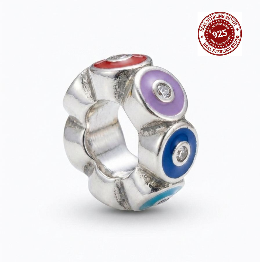 925 Silver Evil Eye Ring Charm