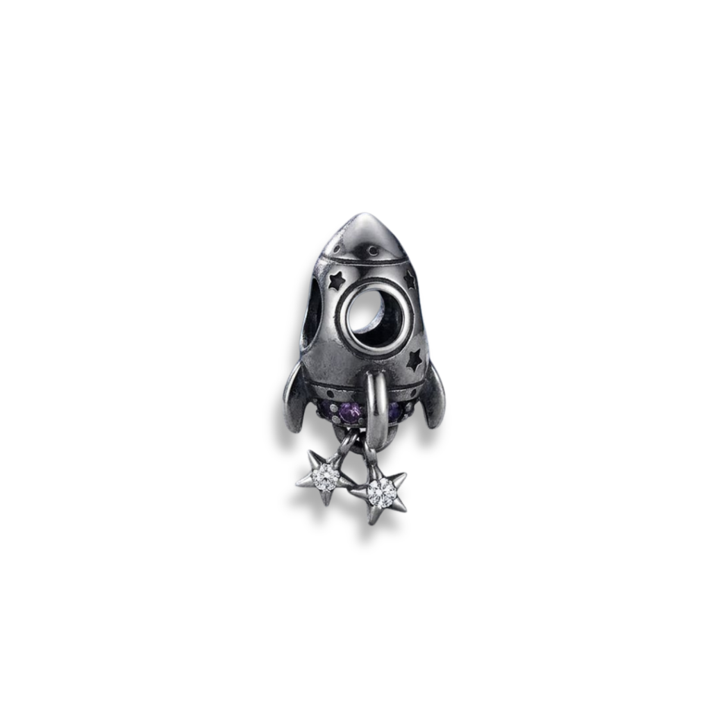 925 Silver Stellar Voyage Rocket Charm