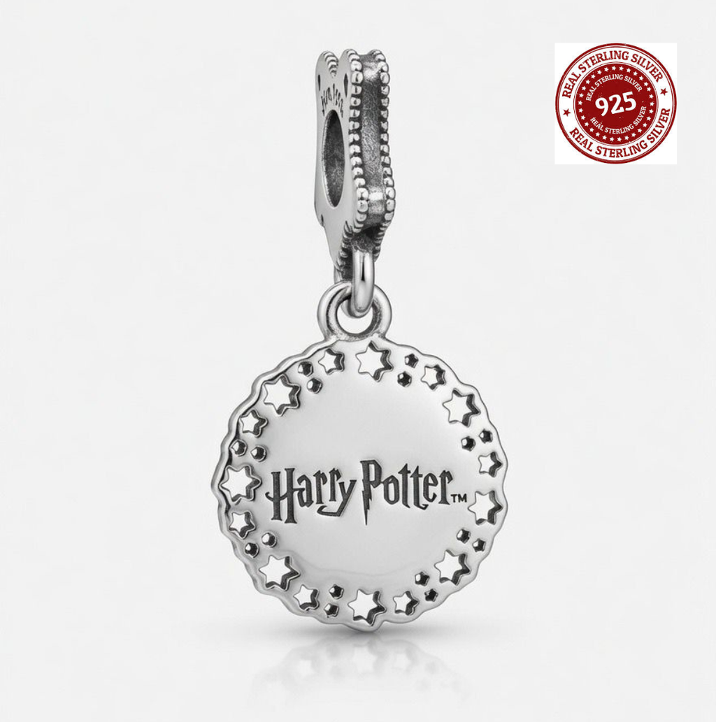 925 Silver Red House Shield of Wizard's School Dangle Charm