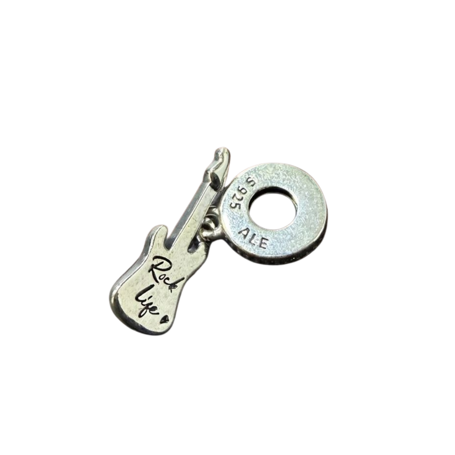 925 Silver Electric Guitar Rock Star Charm