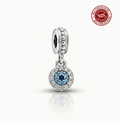 925 Silver Crystal Evil Eye Protection Charm