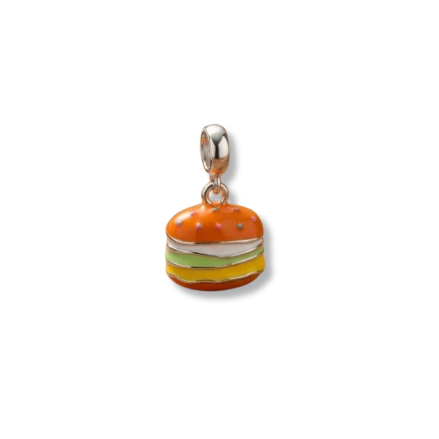 925 Silver Sizzling Burger Charm