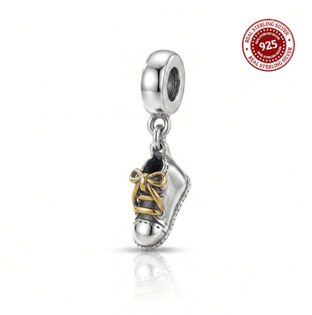 925 Silver Baby Shoe Dangle Charm