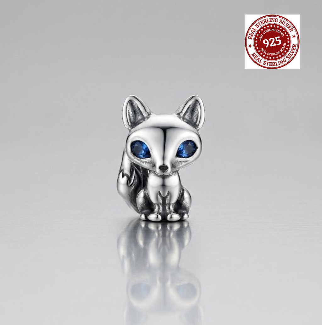 925 Silver Clever Fox Dangle Charm