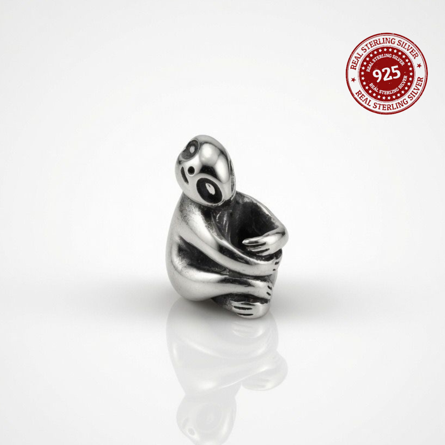 925 Silver Hanging Sloth Charm