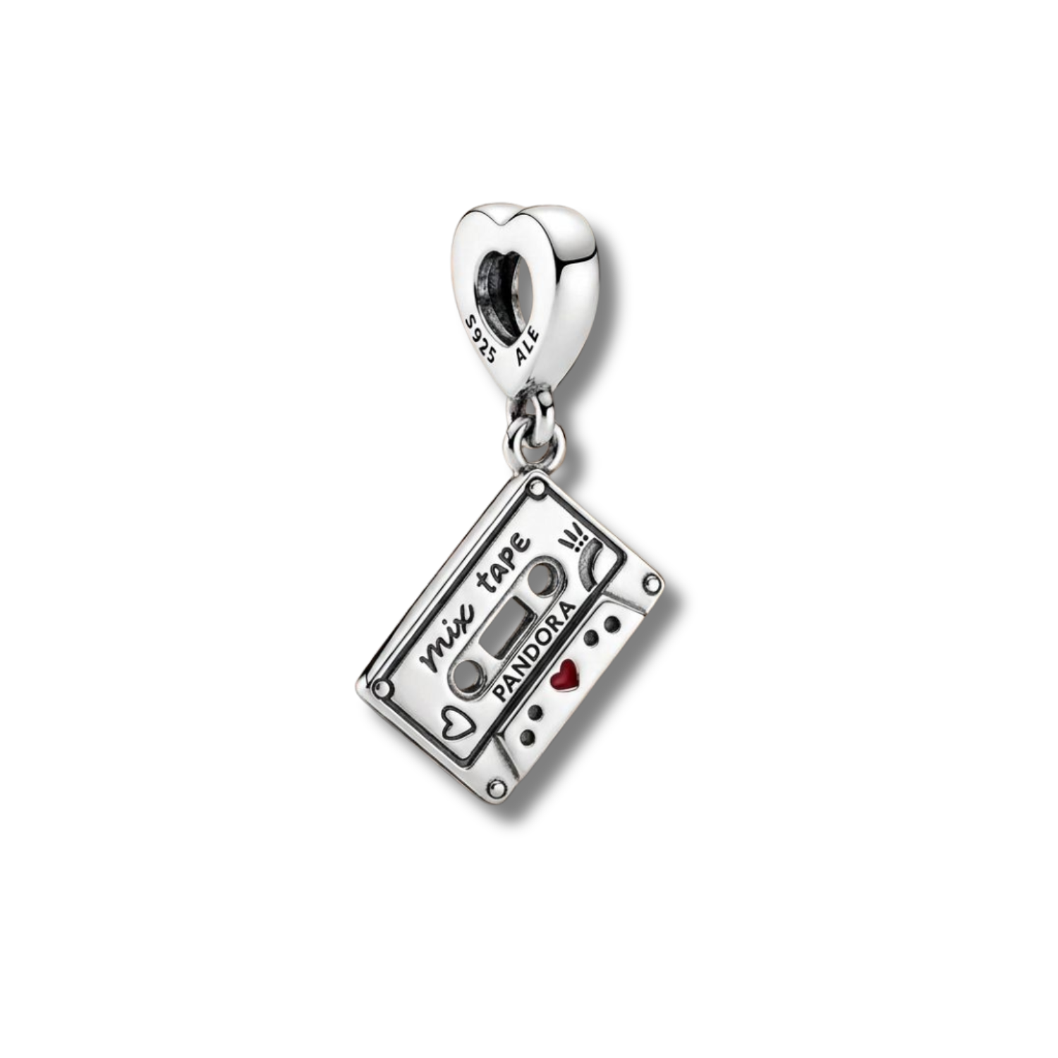 925 Silver Retro Mix Tape Musical Charm