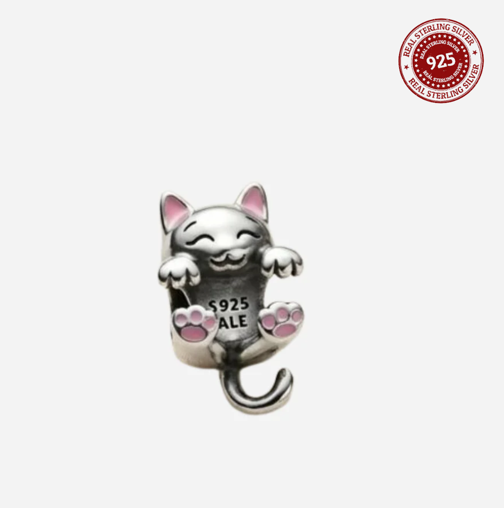 Playful Kitten "Little Paws" Charm