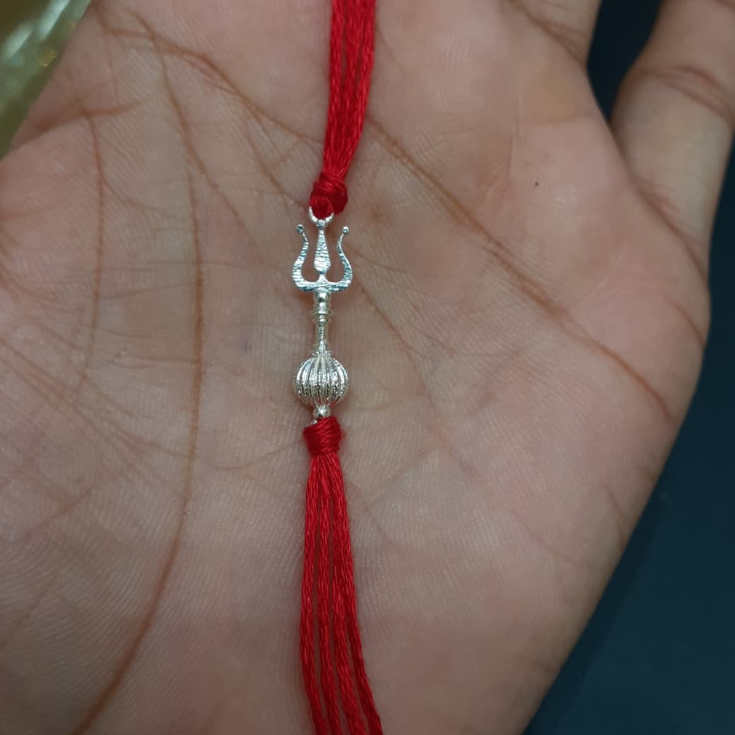 925 Silver Trishul Gada Rakhi