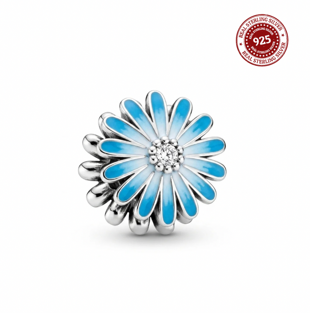 Blue Bloom Sparkle Charm