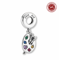 Artist's Palette & Paintbrush Dangle Charm