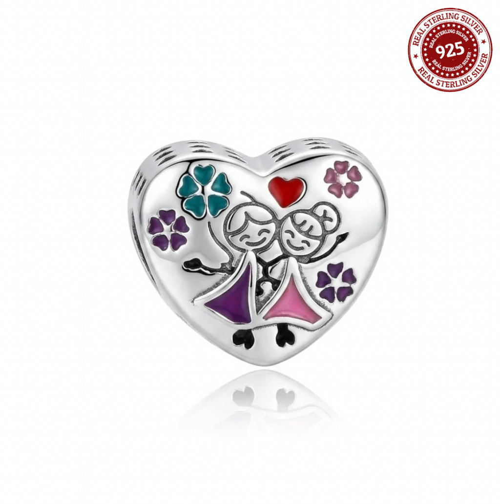 Sisters & Best Friends Heart Charm