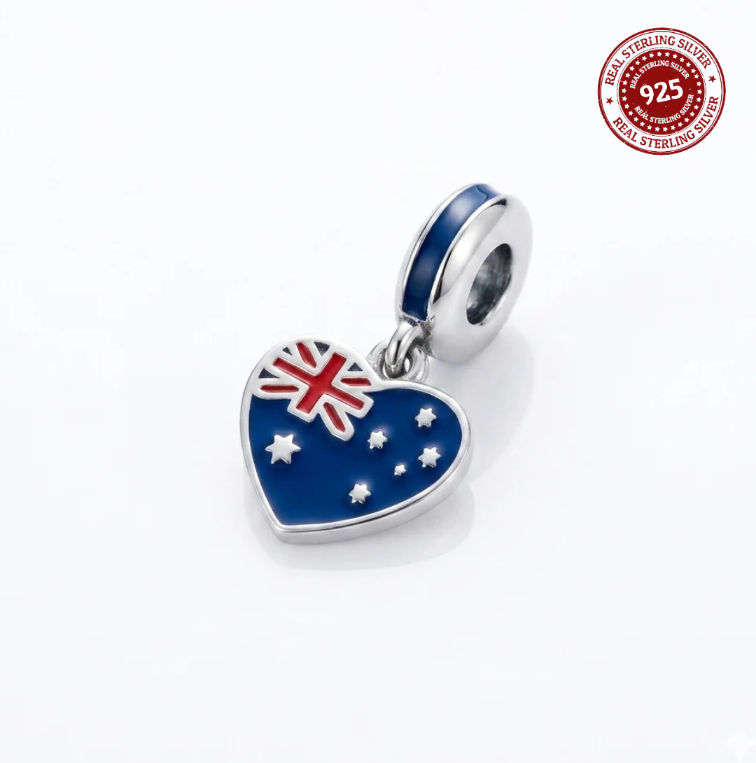 Australia Heart Travel Dangle Charm