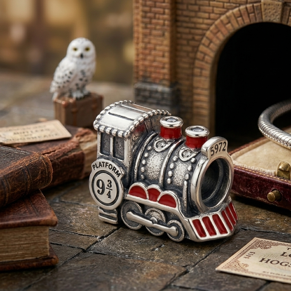 925 Silver Wizard Express Train Charm – Platform 9¾ Inspired