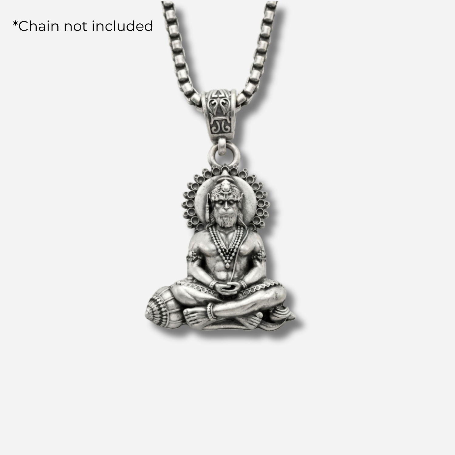 925 Silver The Vir Hanuman Amulet: Strength in Serenity