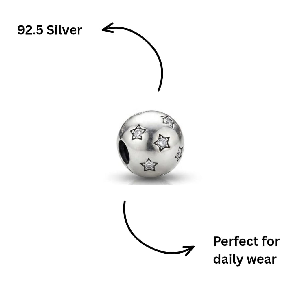 Double Star Spacer Bead Charm