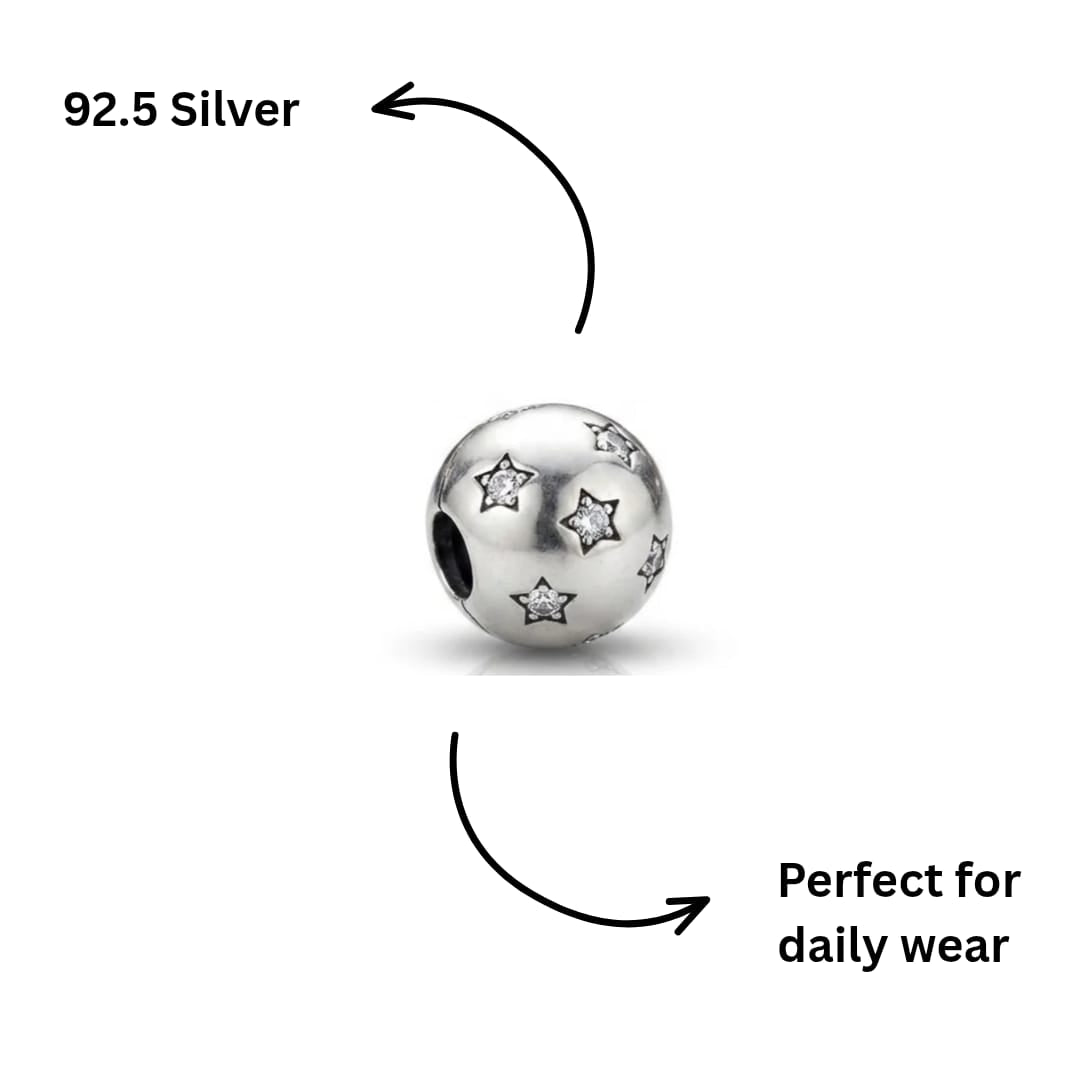 Double Star Spacer Bead Charm