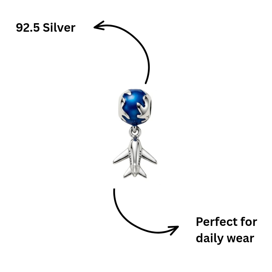 Travel Globe & Airplane Charm – For Your Journey Stories