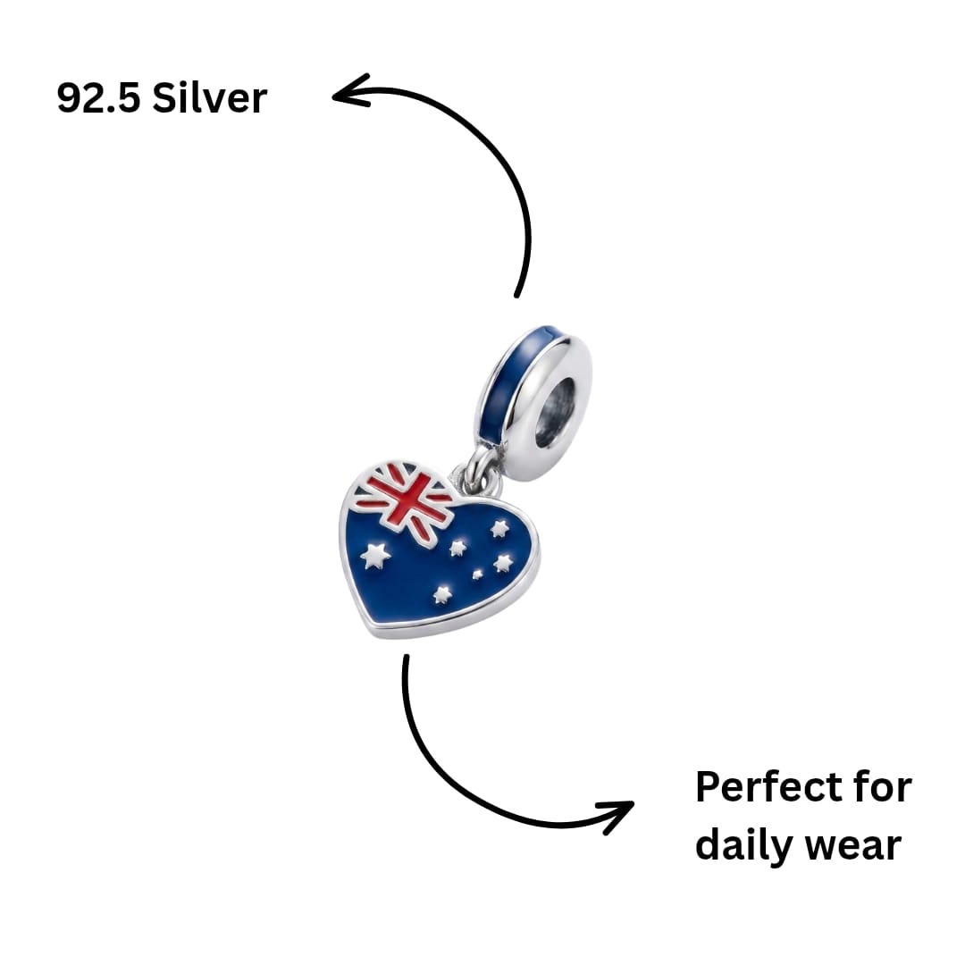 Australia Heart Travel Dangle Charm